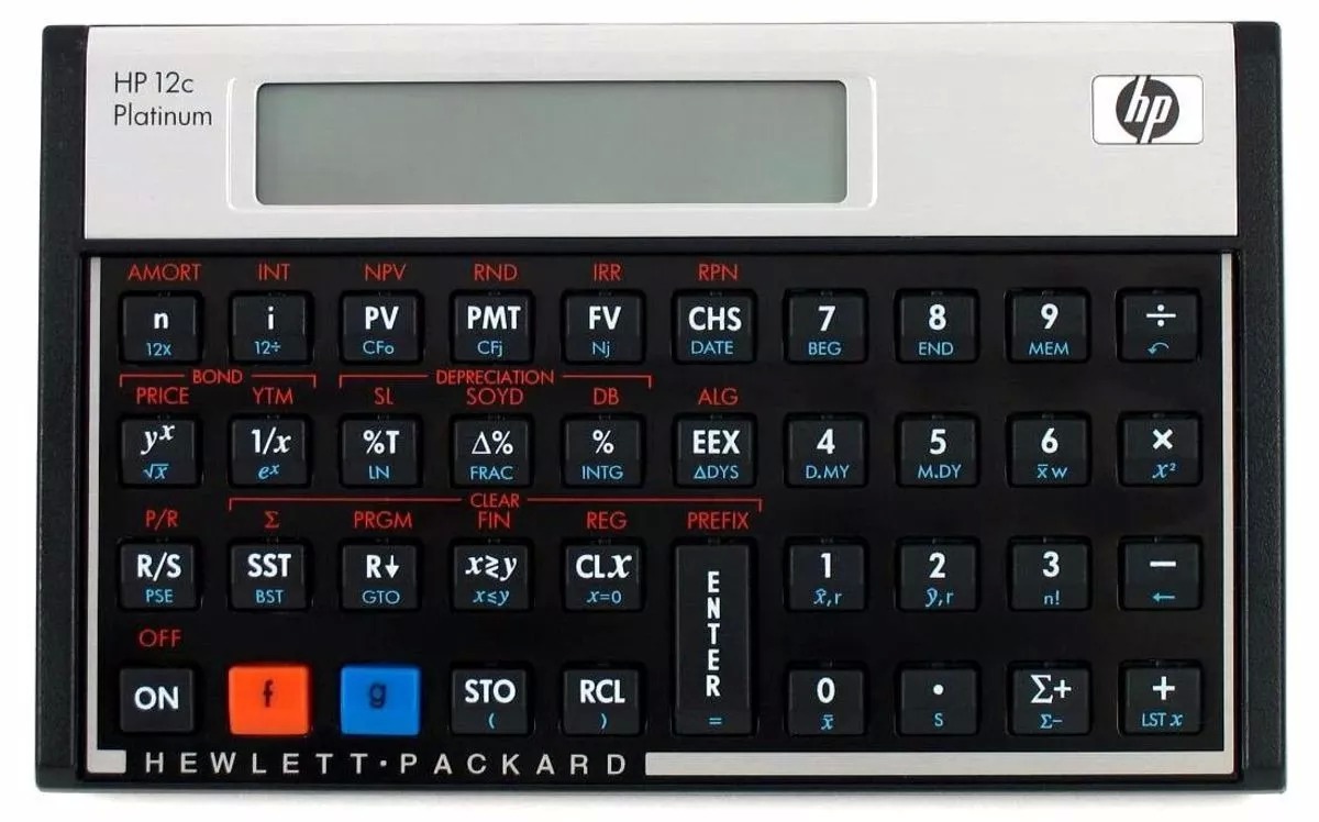 Calculadora financeira HP 12c Platinum